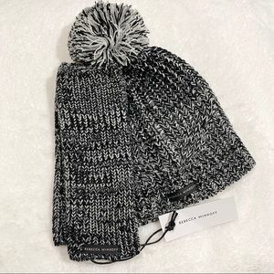 Rebecca Minkoff Marled Beanie & Arm Warmers Set
